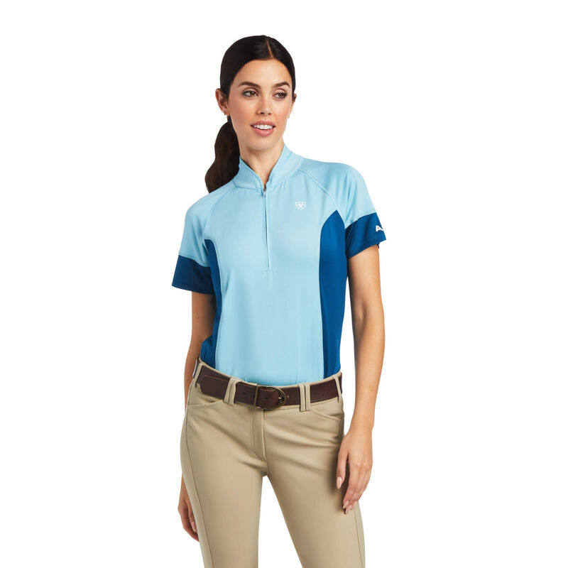 Ariat Hemden Damen - Cambria Jersey 1/4 Zip Blau ( ZPULX-6032 )